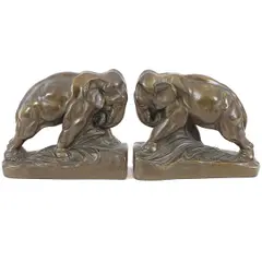 Untitled by Joza Krupka, Bronze-Clad Elephant Bookends, offered May 2024