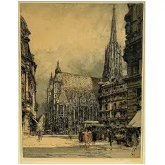 Untitled by Luigi Kasimir, Color Etching ", offered Mar 2024