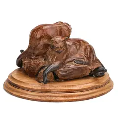 Untitled by Veryl Goodnight, bronze on wood base, ", offered Mar 2024