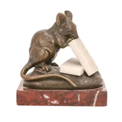 Untitled by Clovis-Edmond Masson, bronze figure on marble base, ", offered Mar 2024