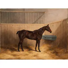 Young Thoroughbred by Henry Frederick Lucas Lucas, 1895, oil on canvas, sold Jan 2026