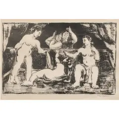 Untitled by Max Weber, woodcut, sold Jan 2026