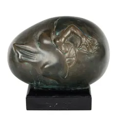Cosmic Dali Egg by James Siebert, 1983, bronze sculpture, sold Jan 2026