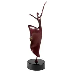 Dancer by D.E. McDermott, bronze sculpture on marble base, sold Jan 2026