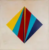 Original Oil on Canvas by Geometric Abstraction, This striking oil on canvas, sold Apr 2026
