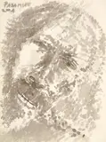 Untitled (Head) by Akbar Padamsee, 2004, Watercolour on paper, sold Mar 2025