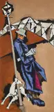 OPCE 9 by Maqbool Fida Husain, Acrylic on canvas, sold Jun 2025