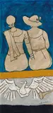 OPCE 20 by Maqbool Fida Husain, Acrylic on canvas, sold Jun 2025