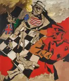 OPCE 21 by Maqbool Fida Husain, Acrylic on canvas, sold Jun 2025