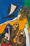 OPCE 6 by Maqbool Fida Husain, Acrylic on canvas, sold Jun 2025