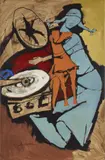 OPCE 14 by Maqbool Fida Husain, Acrylic on canvas, sold Jun 2025