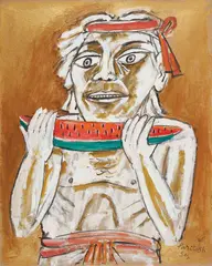 Untitled by Paritosh Sen, Acrylic on paper laid on card, sold Jul 2025