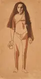 Untitled by Shankar Palsikar, Ink and wash on paper, sold Jul 2025