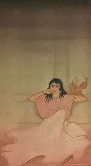 Kaikeyi by Nandalal Bose, Woodblock print on paper heightened with gold, sold Jul 2025
