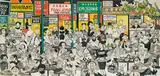 Hawker Centre by Mario Miranda, Pencil, ink and watercolour on paper, sold Jul 2025
