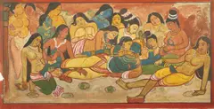 Copy of a Cochin Mural by K. K. Hebbar, 1946, Gouache on paper, sold Sep 2025