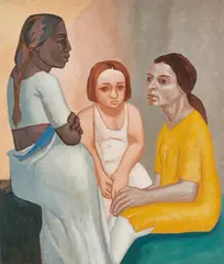 Hospital Room by Sudhir Patwardhan, 1998, Acrylic on canvas, sold Sep 2025
