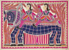 Ghora by Baua Devi, Ink and watercolour on paper, sold Sep 2025