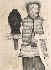 Untitled by Krishen Khanna, Acrylic and charcoal on canvas, sold Sep 2025