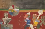 Mahabharata Series by Maqbool Fida Husain, Oil on canvas, sold Sep 2025