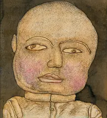 Lollipop Bridegroom by Jogen Chowdhury, 1980, Ink and pastel on paper, sold Sep 2025