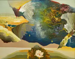 Untitled by Bimal Dasgupta, Oil and acrylic on canvas, sold Sep 2025