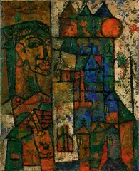 Priest by Mohan Samant, Oil on canvas, sold Sep 2025