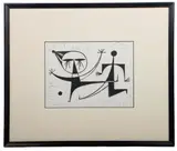 Dancing Figures # 1 by Robert P. McChesney, Linocut, sold Aug 2026
