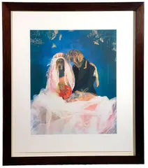 After a brief engagement, they were married Signature: Pencil signed lower right "William Wegman by Wiilliam Wegman, Lithograph on watermarked paper, sold Aug 2026