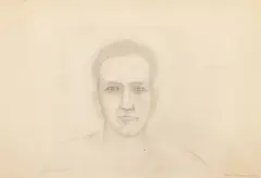 Portrait de Michel Butor by Pierre Klossowski, 1957, Mine de plomb sur papier, sold Apr 2025