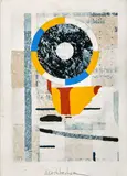 Ensemble de 2 oeuvres by Arthur Aesbacher, 1996-97, Collage et gouache sur boîtes de cigares, sold Apr 2025