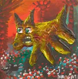 Sans titre by Hervé Di Rosa, 1992, Technique mixte sur toile, sold Apr 2025
