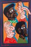 Têtes by Hervé Di Rosa, 1996, Gouache et collage sur papier, sold Apr 2025