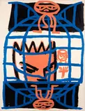 Le jeu vidéo n°3 by François Boisrond, 1983, Acrylique sur papier marouflé sur toile, sold Apr 2025
