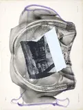 Sans titre by Miodrag Djuric, 1997, Collage et gouache sur impression, sold Apr 2025