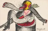 Sans titre by Pinchas Burstein, 1969, Pastel sur papier, sold Apr 2025