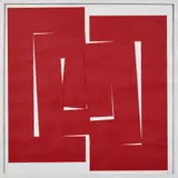 Coupé en 6 by Vera Molnár, 2017, Collage sur papier, sold Apr 2025