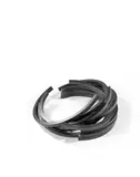 216.5° Arc x 11 by Bernar Venet, Acier roulé patiné en noir, sold Apr 2025