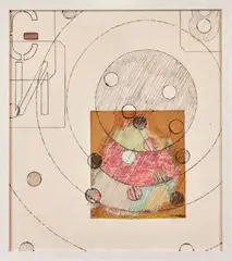 Target by Georges Noël, 1968, Technique mixte et collage sur toile, sold Apr 2025