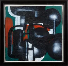 Sans titre by Ladislas Kijno, Gouache et aérosol sur papier froissé, sold Apr 2025