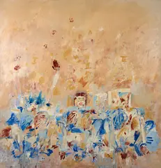 Accouchement by Louis Cane, 1982, Huile sur toile, sold Apr 2025