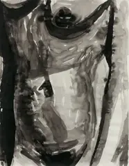 Torse by Marc Desgrandchamps, 1998, Encre de Chine et lavis sur papier, sold Apr 2025