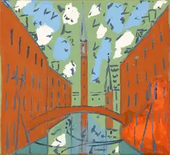 Rio Veneziano by Giulio Turcato, 1972-75, Acrylique et huile sur toile, sold Apr 2025