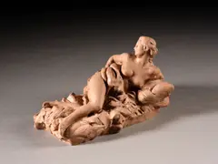 Femme nue couchée by Jules Dalou, Signé 'DALOU' et porte les cachets d'édition 'SEVRES' et 'S / 1923 / G' à l'arrière, sold Feb 2025