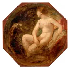 Diane by Jean-Baptiste Carpeaux, Huile sur toile de forme octogonale, tendue sur panneau, sold Feb 2025
