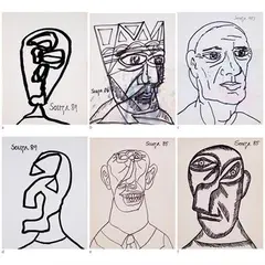 Untitled by F. N. Souza, Marker on paper, sold Dec 2022