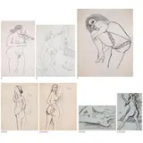 Untitled by F. N. Souza, Marker on paper, sold Dec 2022