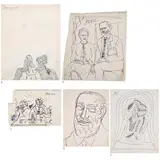 Untitled by F. N. Souza, 1968, Pen on paper, sold Dec 2022