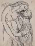 Untitled by F. N. Souza, Pencil on paper, sold Dec 2022