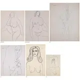 Untitled by F. N. Souza, Marker on paper, sold Dec 2022